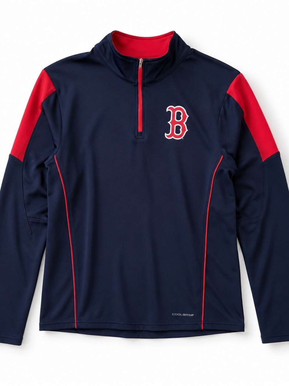 Majestic Boston Red Sox Cool Base Women's XL Quarter Zip Pullover Navy MLB